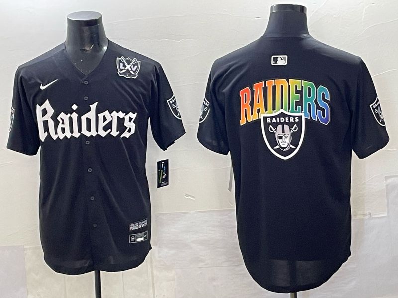 Men 2025 Oakland Raiders Blank Black 6th generation Joint Name Nike Limited NFL Jersey style 09